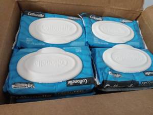 lot 71716 image: Cottonelle XL Extra Large Flushable Adult Wet Wipes 4 Packs 60pack, 240 Total 