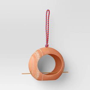 lot 71746 image: 2 oack Outdoor Circle Bird Feeder 6.18 - Terracotta Orange - Threshold�