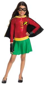 lot 71764 image: Rubies Costume Boys DC Comics Robin Dress Costume, Large, Multicolor