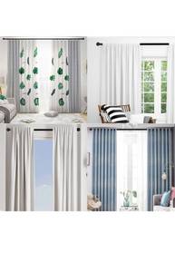 lot 71765 image: Wrap Around Curtain Rods for Windows 32 to 46 Inch,58 Inch Small Diameter Adjustable Heavy Duty Curtain Rod With Brackets,Room darkening,Fits Indoor and Outdoor,Black.