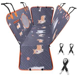 lot 71785 image: Roilpet Dog Car Seat Cover for Back Seat, 100% Waterproof Dog Hammock with Mesh Window, Non Slip, Scratch Proof Pet Backseat Covers for Cars Trucks and SUVs,(54 W x 56 L, Dog Pattern Prints)