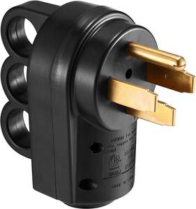 lot 71811 image: Miady 50AMP RV Replacement Male Plug with Easy Unplug Design, ETL Certified