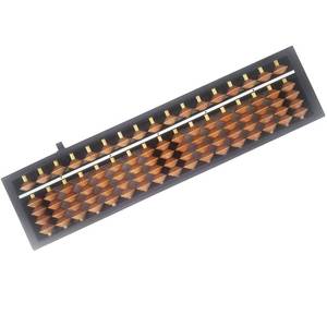 lot 71841 image: Vaupan Digit Standard Abacus Soroban Professional 17 Column (10.2 inch) Math Abacus, Math Calculating Tool with Reset Button for Adults Kids(Brown)