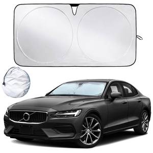 lot 71842 image: EcoNour Mirror Cut Car Windshield Sun Shade  Foldable Automotive Sun Blocker for Front Windshields  Premium Sun Protection for Cars, Trucks & SUVs  Medium (64 x 32)