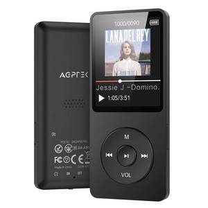 lot 71855 image: AGPTEK A02 MP3 Player with Bluetooth 5.3, 1.8 inch Screen Portable Music Player with Speaker, FM Radio, Voice Recorder, Supports Expanded Up to 128GB(Black, 32GB)