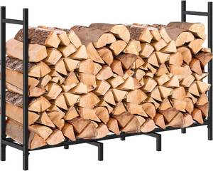 lot 71856 image: NANANARDOSO 2.6ft Outdoor Indoor Firewood Rack Holder for Fireplace Wood Storage, Fire Log Stacker Stand, Heavy Duty Logs Stand Stacker Holder for Fireplace Metal Lumber Storage Carrier Organizer
