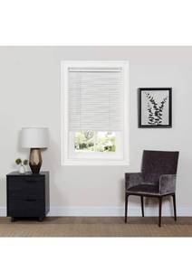 lot 71868 image: Cordless Room Darkening Mini Blind - 29 Inch Width, 64 Inch Length, 1 Slat Size - Pearl White - Cordless GII Deluxe Sundown Horizontal Windows Blinds for Interior by Achim Home Decor