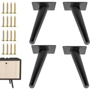 lot 71874 image: boyiksh 8 Inch Furniture Legs, Set of 4, Mid-Century Style Metal Replacement Legs for Chairs, Sofas, Cabinets, Tables, and DIY Projects