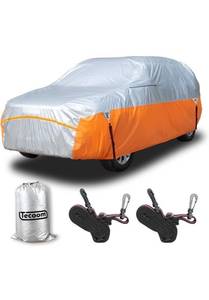 lot 71881 image: Tecoom SUV Car Covers Waterproof All Weather for Automobiles, Indoor Outdoor Dust Rain Sun Snow UV Protection Full Exterior Cover wDoor Zipper Gust Straps, Universal Fit 191-205 inches
