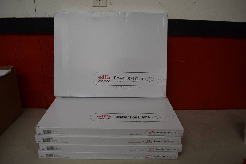 lot 83 image: 5 Elfa Dcor Drawer Box Frame Kits