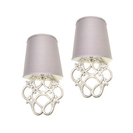 lot 235 image: Exciting Lighting 2 Pack LED Wall Scroll Lights