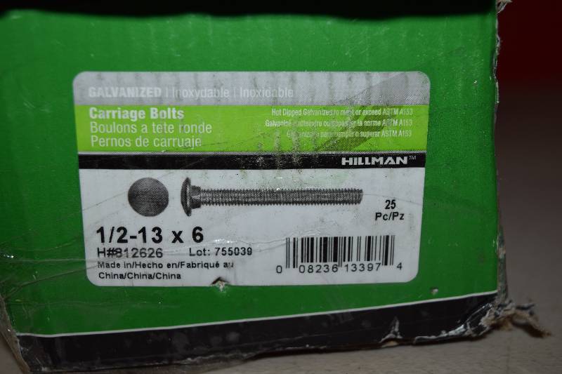 lot 245 image: 4 Boxes Hillman Carriage Bolts