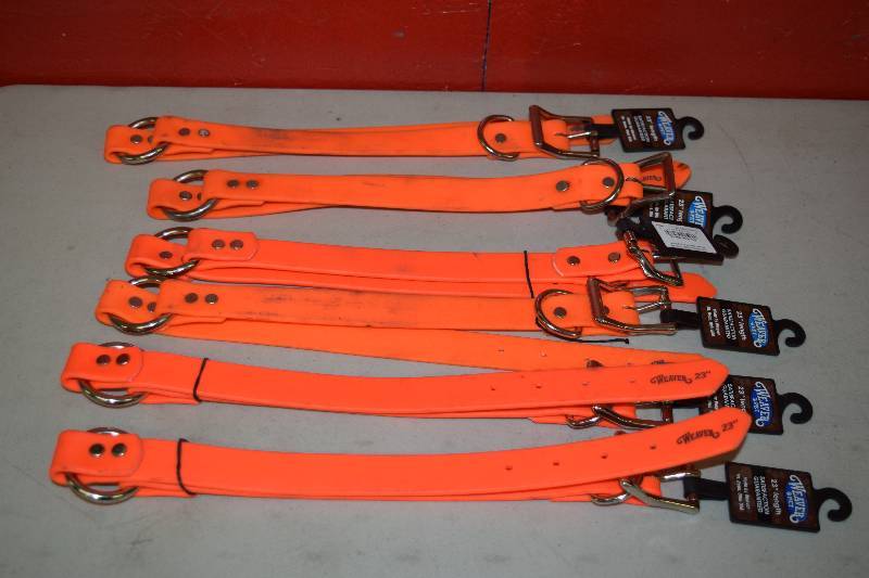 lot 298 image: 6 Weaver Pet Collars