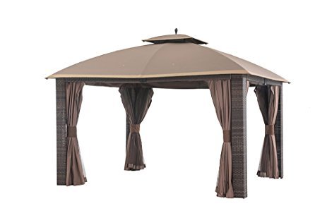 lot 334 image: Sunjoy Sonoma Wicker Gazebo