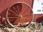 antique iron wagon wheel 44