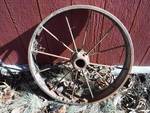 antique iron wagon wheel 26