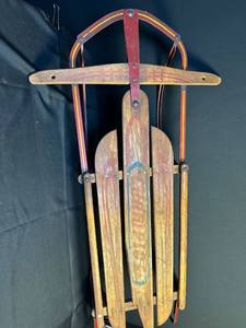 lot 2 image: Vintage 1957 Champion wooden sled