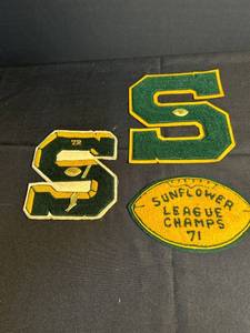 lot 5 image: Kansas Natives 1972 Vintage Varsity letters