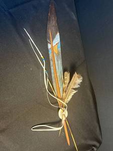 lot 4752 image: Hand Carved Feather Sculpture