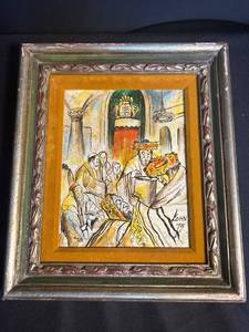 lot 4755 image: PolishAmerican framed painting signed and dated