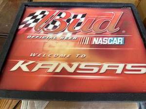 lot 5468 image: NASCAR bar light for Budweiser
