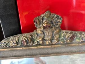 lot 5473 image: Antique Italian Hand-Carved Wood Mirror