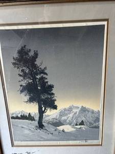 lot 5477 image: Hans Figura (Austrian B. 1898), Tree In Alpine Landscape