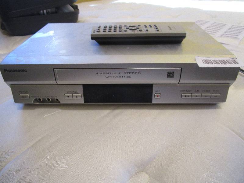 lot 245 image: Panasonic VHS Player with Remote
