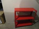 Red Metal Storage Shelf #3