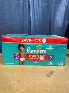 lot 1209 image: Pampers Cruisers 360. Size 6 (35 plus lbs). 100 Count.
