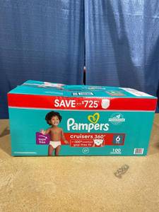 lot 1210 image: Pampers Cruisers 360. Size 6 (35 plus lbs). 100 Count.