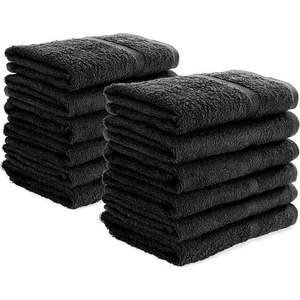 lot 1262 image: Simpli-Magic 12pk Cotton Hand Towels 16 x27 Black.