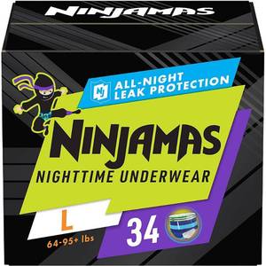 lot 2202 image: Pampers Ninjamas Nighttime Bedwetting Underwear Boy - Size L - 34ct