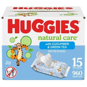 lot 2217 image: Huggies Natural Care Refreshing Scented Baby Wipes - 960ct15pk