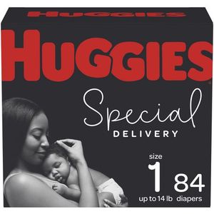 lot 2218 image: Huggies Special Delivery Hypoallergenic Baby Disposable Diapers Super Pack - Size 1 - 84ct