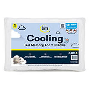 lot 2225 image: 2 Pack Cooling Gel Memory Foam Pillow