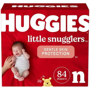 lot 2235 image: Huggies Little Snugglers Diapers Super Pack - Size Newborn (84ct)