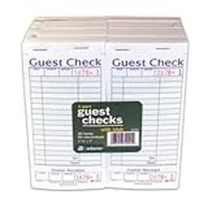 lot 2245 image: 1-Part Guest Check with Stub - 20 books50 Checks