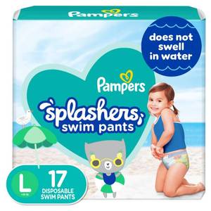 lot 2267 image: Pampers Splashers Disposable Swim Pants Jumbo Pack - L - 17ct