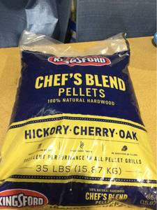 lot 2269 image: Kingsford Chefs Blend Pellets Hickory-Cherry Oak 35lbs