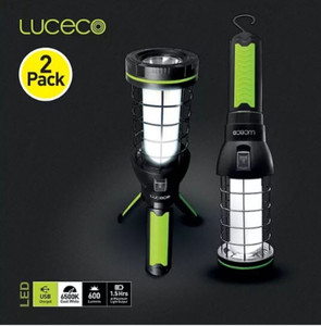 lot 7206 image: Luceco Rechargeable Olympia Tripod 360 Degree Work Light Twin Pack