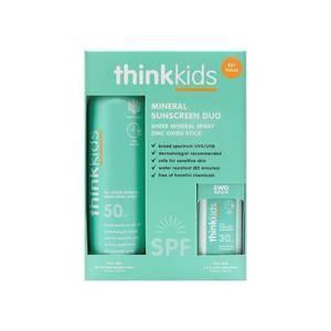 lot 7209 image: thinkbaby Safe Baby Sunscreen Spray and Sunscreen Stick - SPF 30