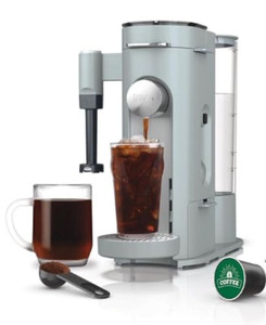 lot 7214 image: Ninja Pods & Grounds Specialty Single-Serve Coffee Maker, K-Cup Pod Compatible, Built-In Milk Frother
