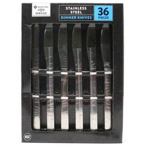 lot 7218 image: Members Mark Stainless Steel Dinner Knife Set (36 Count)