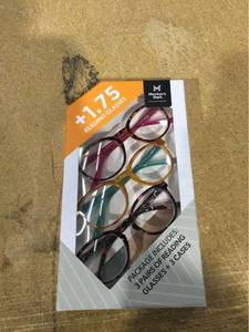 lot 7225 image: Members Mark 1.75 Reading Glasses (Set of 3)