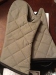 Pair of two commercial oven mitts great for outdoor barbecue working or in the kitchen