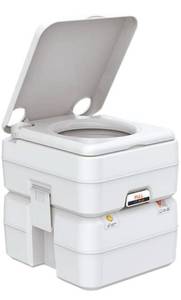 lot 28216 image: Portable Toilet for RV, Boat, and Camping (5.3 Gallon - Multifunctional