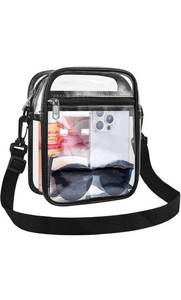 lot 28232 image: Clear Purse Stadium Clear Messenger Bag Stadium Approved for Men and Women Clear CrossBody Bag