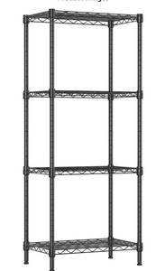 lot 28245 image: SINGAYE 4 Tier Storage Shelf 400LBS Load Capacity,Metal Storage Rack,Black, 17.32��L X 11.41��W X43.3�� H