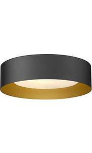lot 28248 image: AUTELO Flush Mount Ceiling Light, 14 Frosted Glass Shade Close to Ceiling Light Fixture in Black Finish E26 Socket for Living Room Hallway Bedroom C3336XS BK